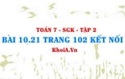 Bài 10.21 trang 102 Toán 7 Kết nối tri thức Tập 2